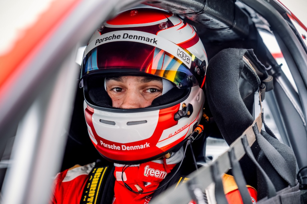 Gustav Krogh kom tættere på mesterskabspodiet på Rudskogen.
(Foto: Porsche Carrera Cup Scandinavia)